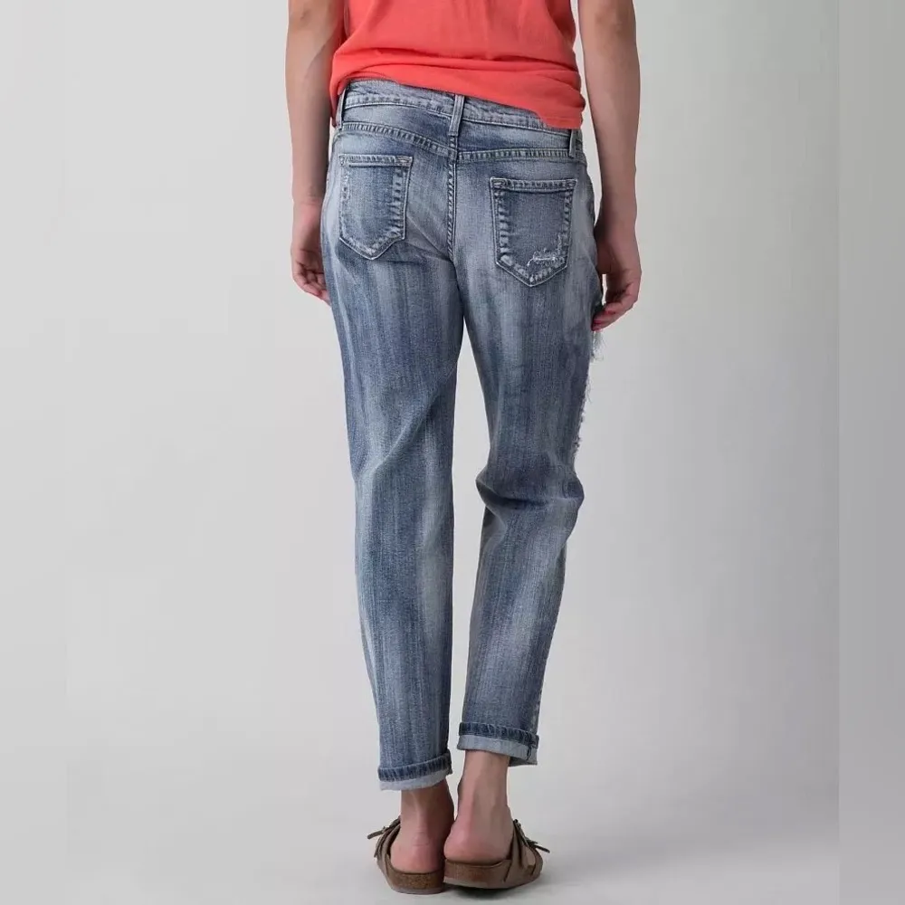 KanCan Mid Rise Boyfriend Jeans, Heavily Distressed, NWT - Image 3