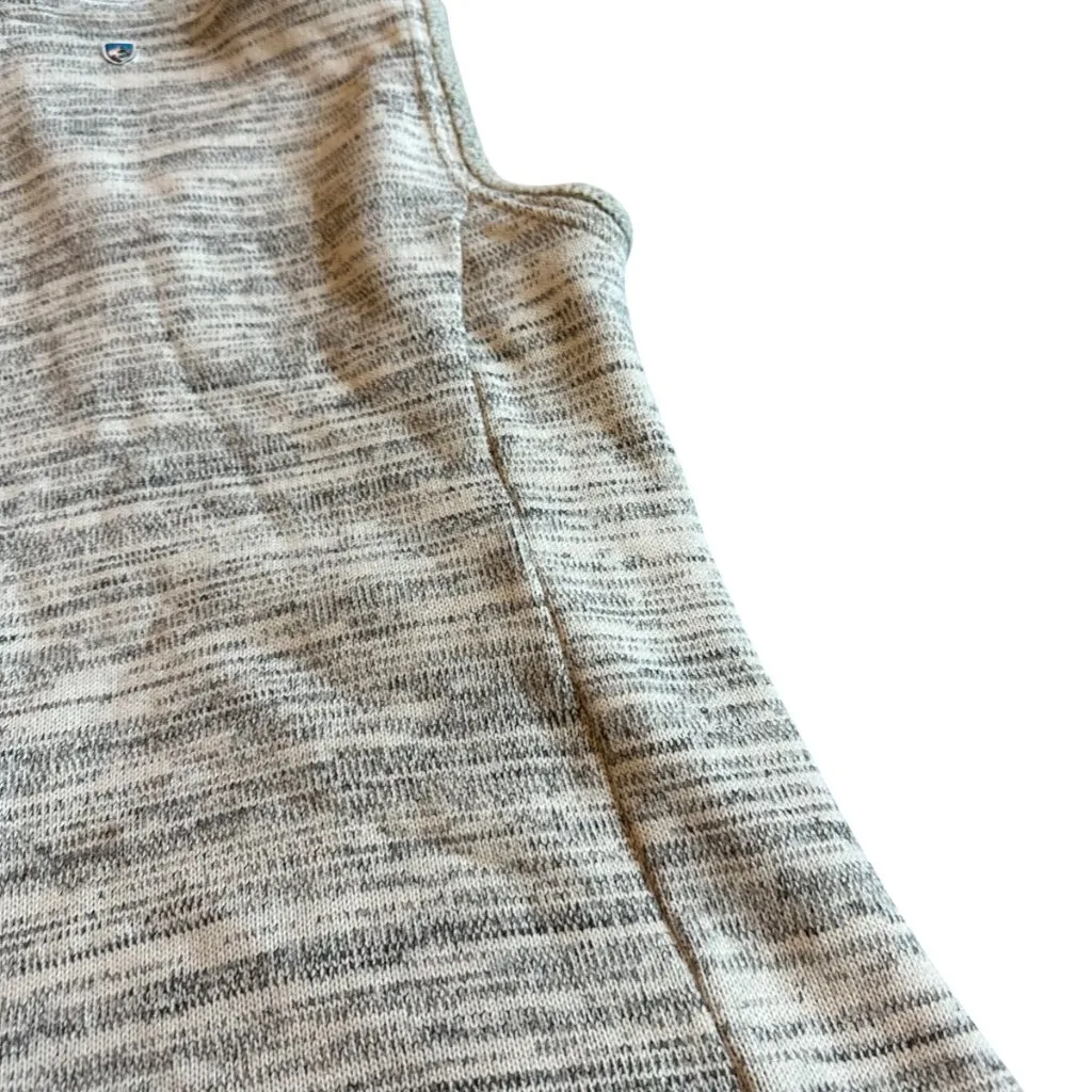 Kuhl Light Grey Fleece Lined Vest w/ Hood Marled Zip-Down Pockets Size Medium - Image 10