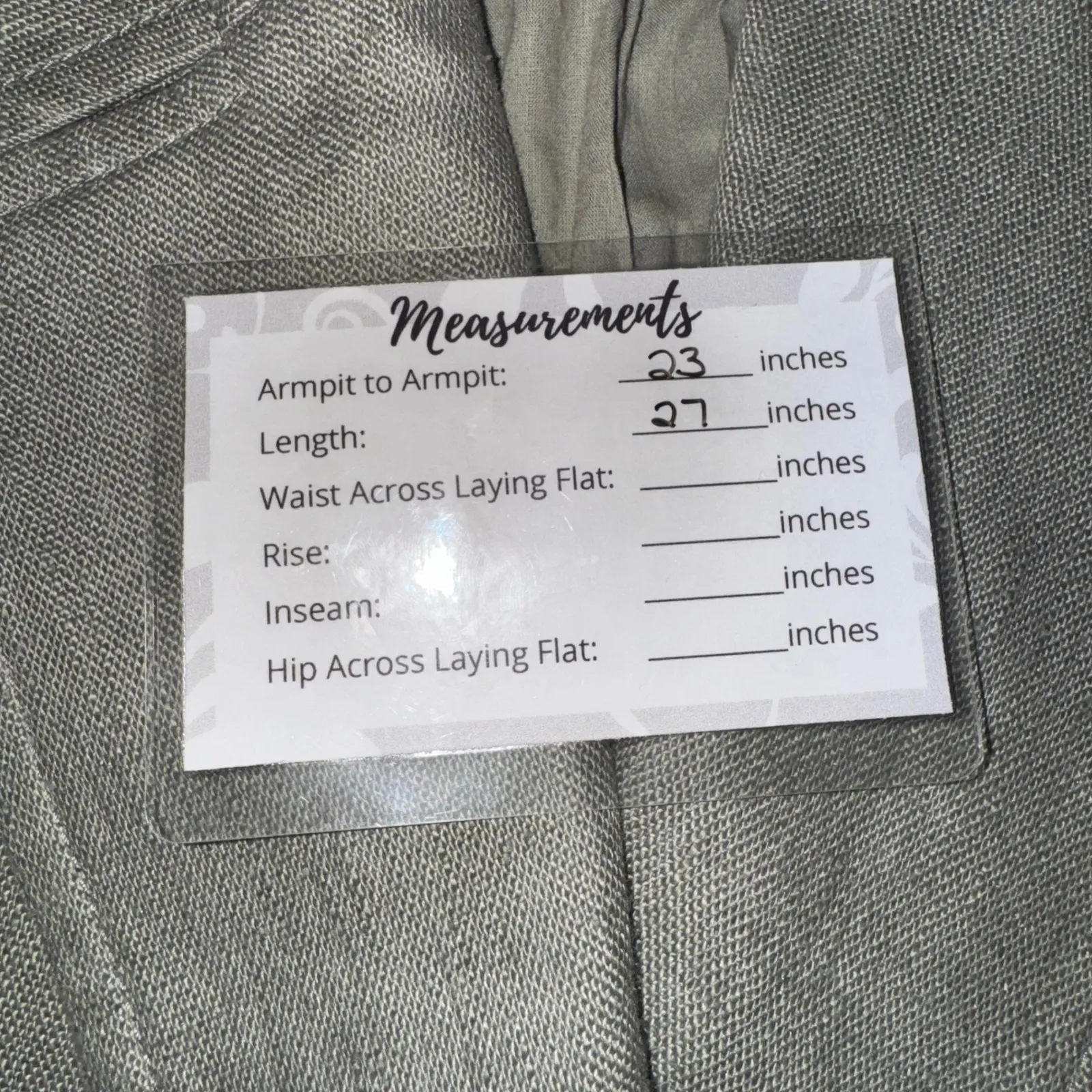 Zara Green Linen Belted Sleeveless‎ Vest  Medium - Image 5