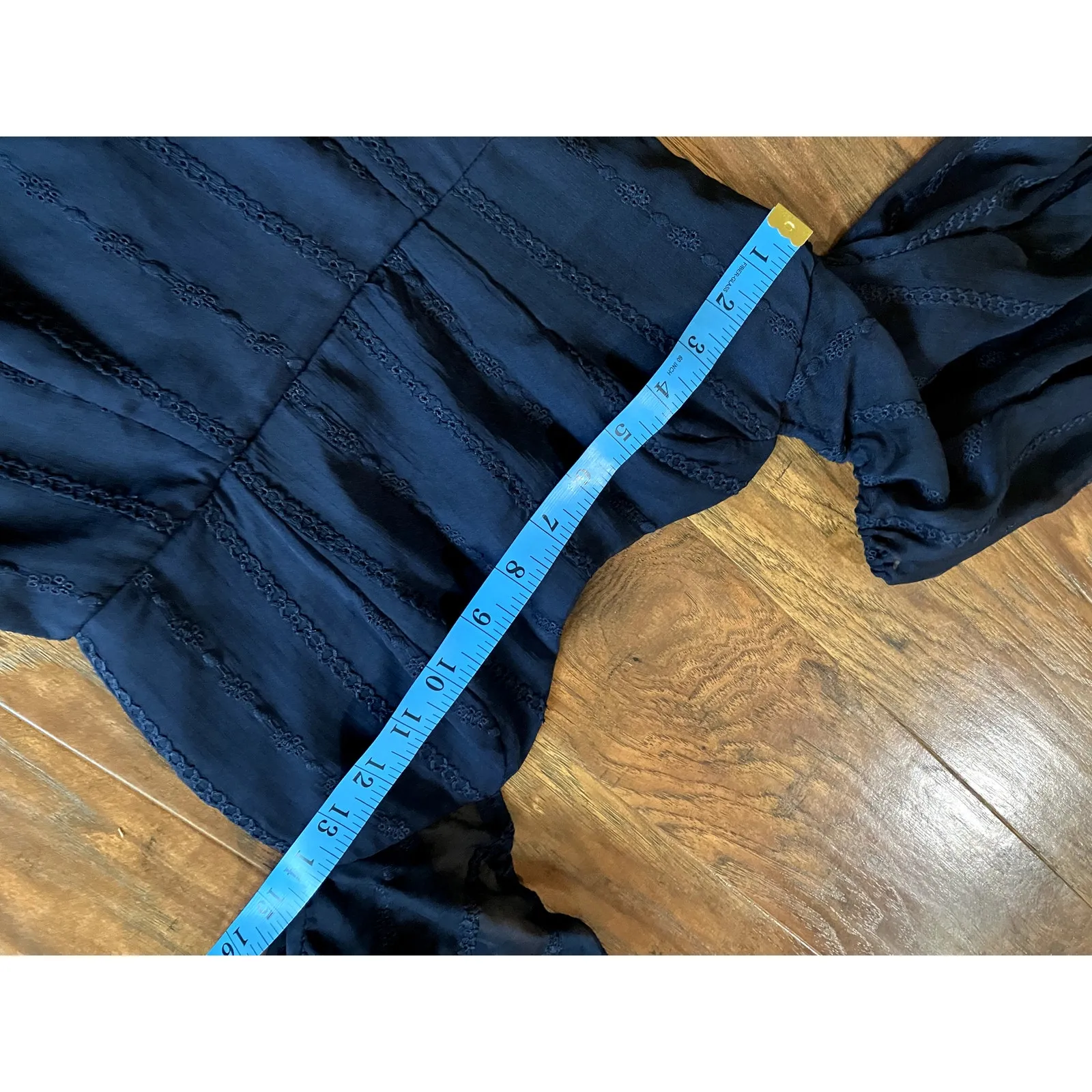 HELLO MOLLY Old Classic Mini Dress Sweetheart Neck Size XS US 2 Navy Blue - Image 5