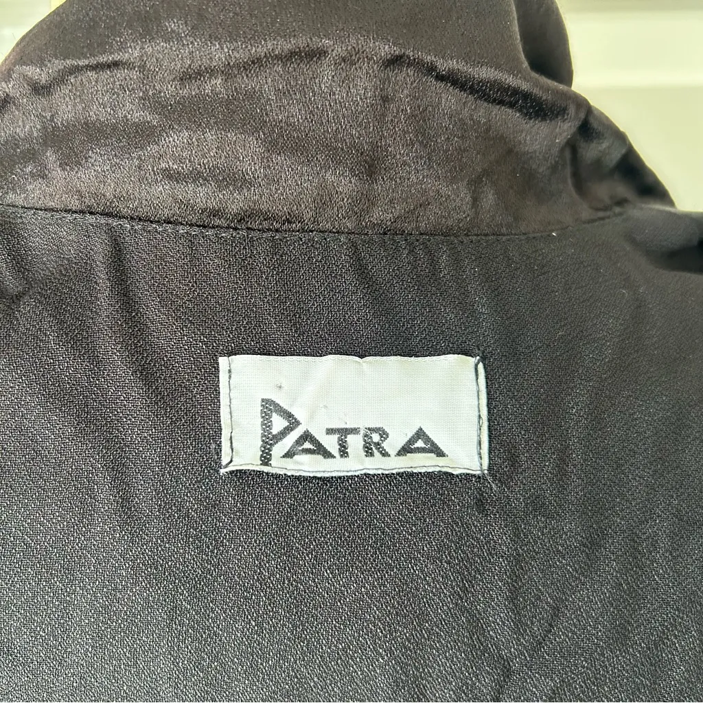 Patra Black Lace Blazer with Floral Pattern Size M - Image 5