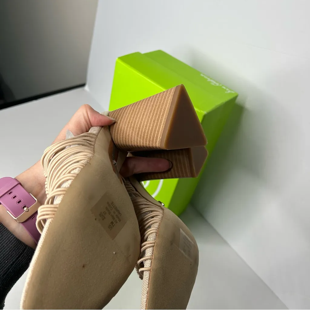 New Sam Edelman Tan Laurette almond bungee Heeled shoes 7 - Image 3
