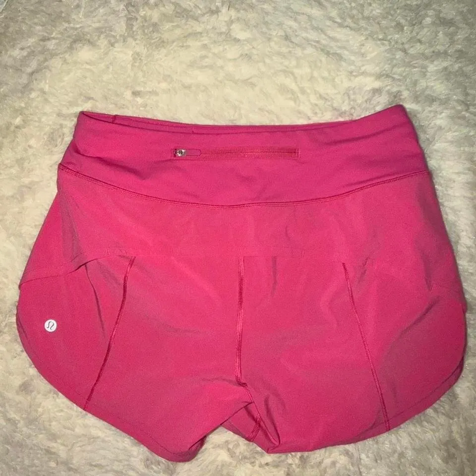 Lululemon Speed Up Shorts Size 6 Sonic Pink 4" Inseam NWOT - Image 2
