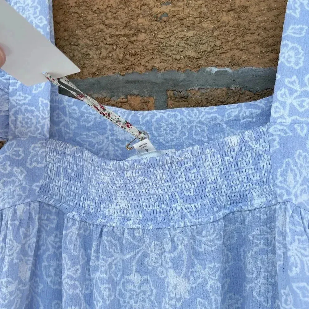 By the river KAYLEE FLUTTER SLEEVE dress small Blue - Image 10