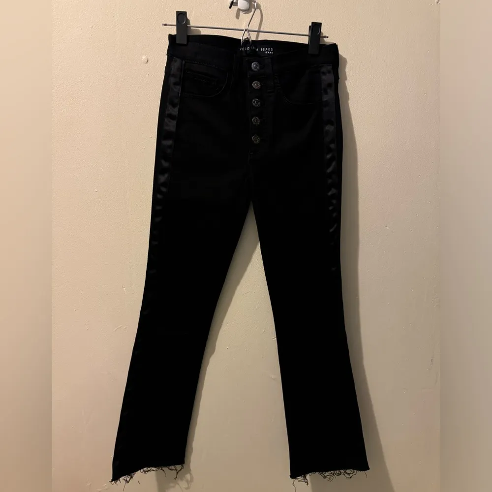 Veronica Beard Carolyn Baby Boot High Rise Jeans Raven Tux Stripe size 25 - Image 2