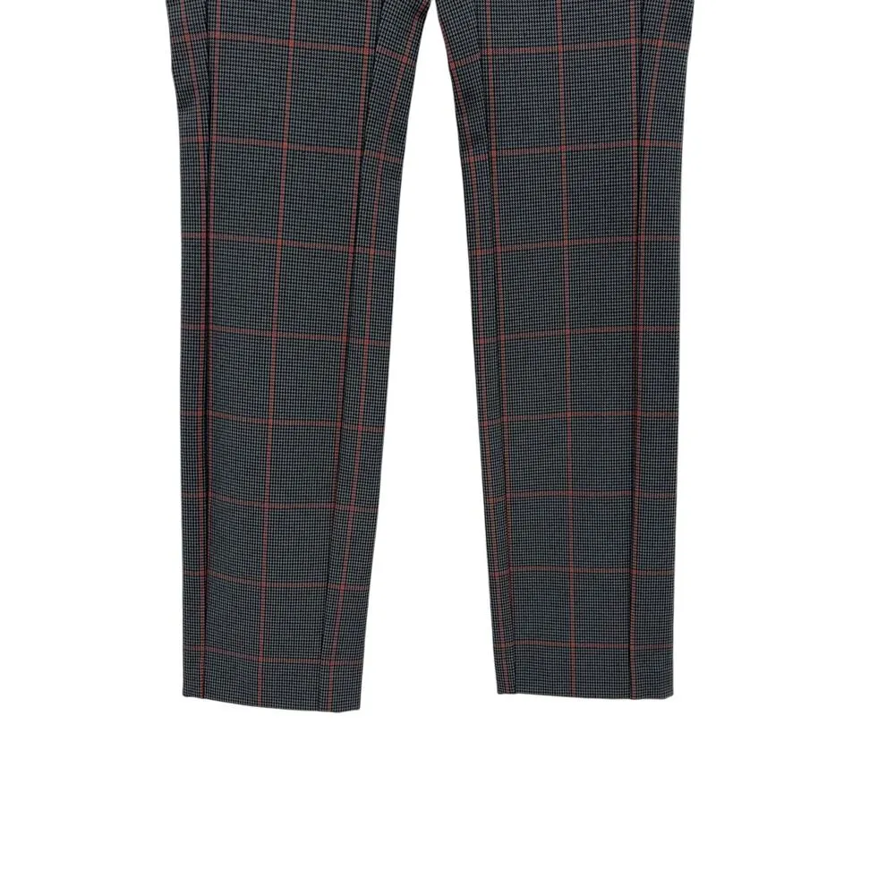 Rag and Bone Simone‎ Check Pant Grey Multi Red Plaid Check Size 00 - Image 6