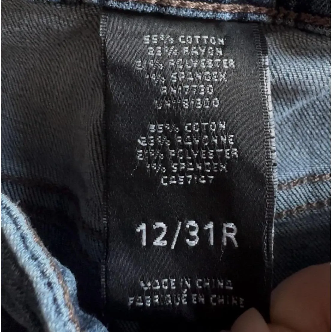 Mossimo Jeans Womens Medium Blue Wash Skinny Stretch Denim Size 12/31R - Image 5