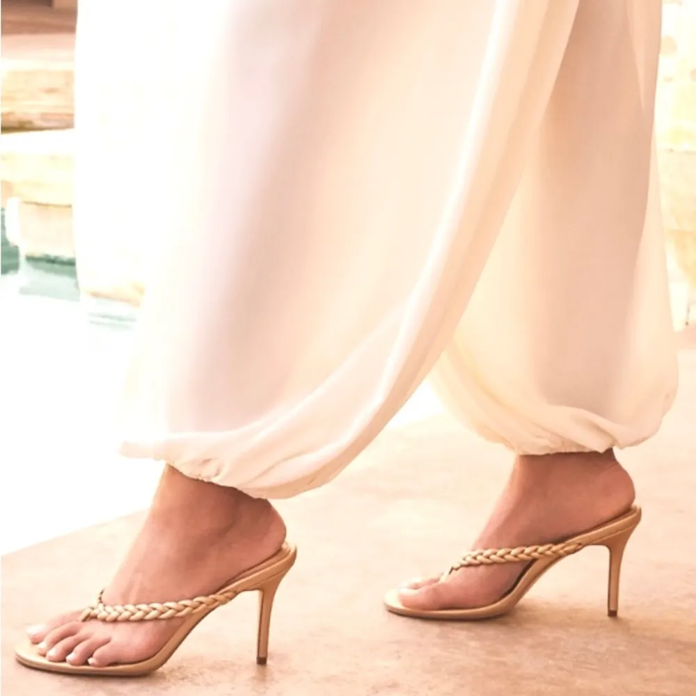 Robynne Gold Braided Mule Sandals / Size:10 - Image 3