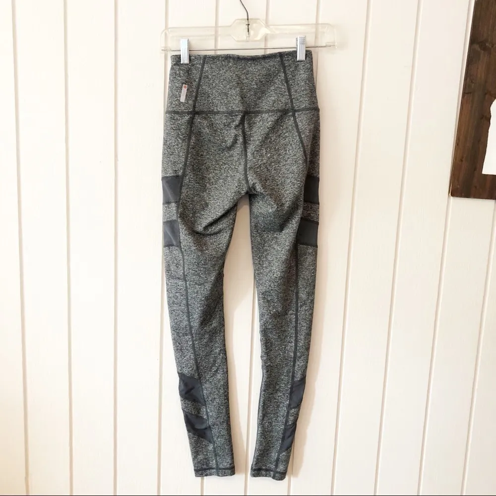 Grey Mesh High Waisted Leggings - Image 4