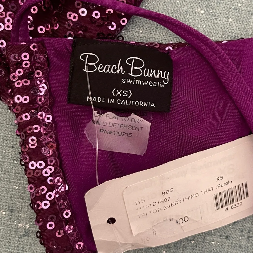 Beach Bunny  Everything That‎ Glitters Bikini Top nwt - Image 3