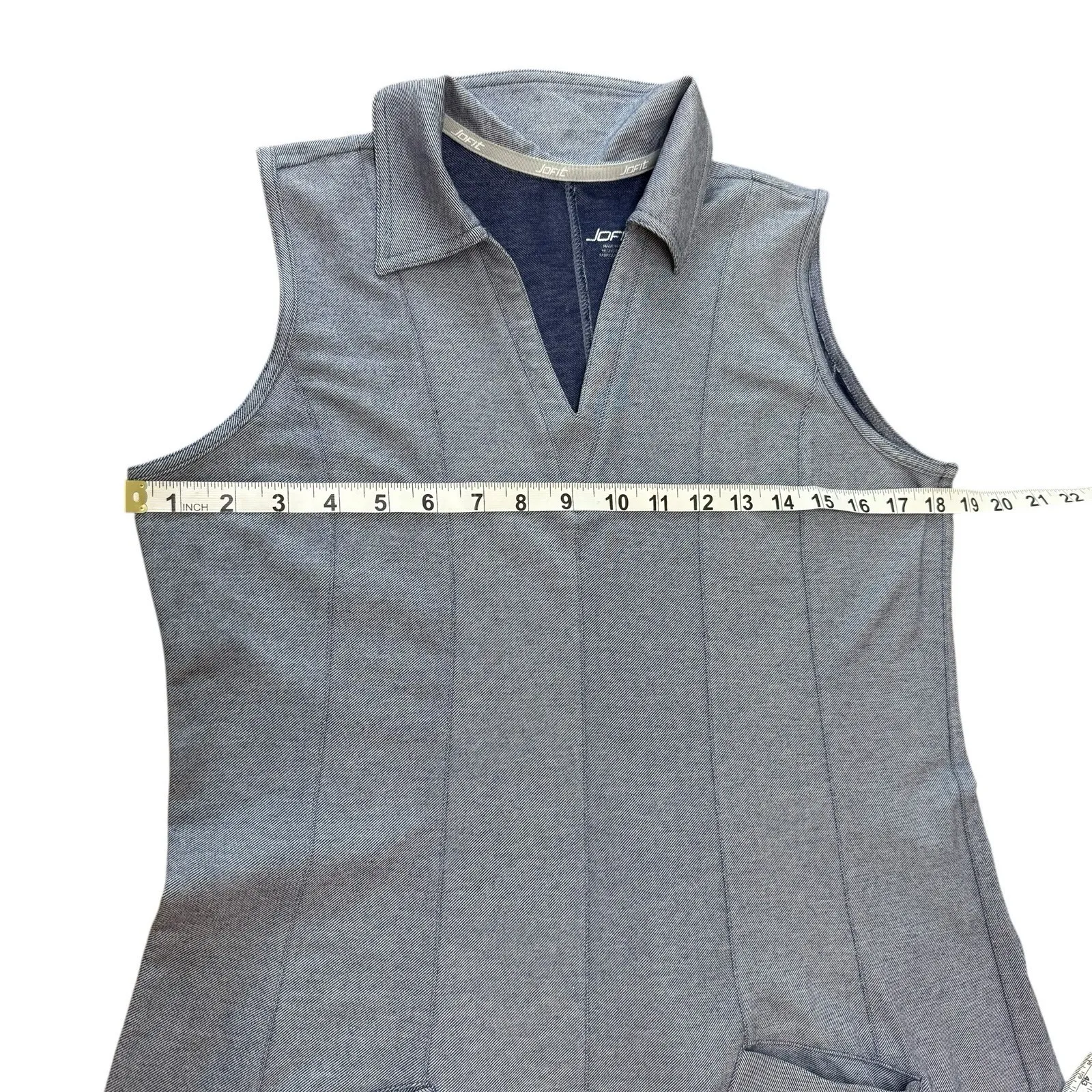 Jofit Mini Tank Dress‎ Fit & Flare Women's Light Blue Large - Image 5