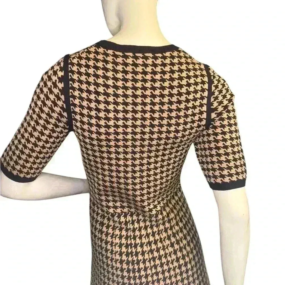 Ann Taylor Houndstooth Flare Dress Stretch Holiday Shimmer Size XS.  #311 - Image 11