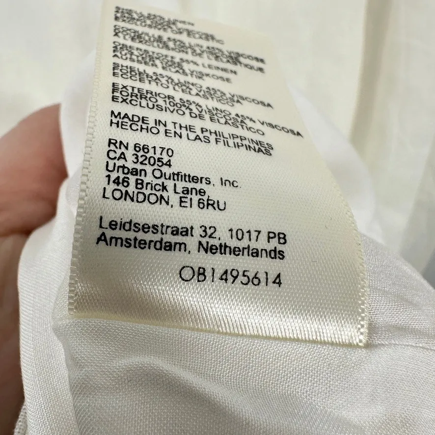 Maeve by Anthropologie White Linen Button Front Midi Skirt Small NWT Resortwear - Image 10