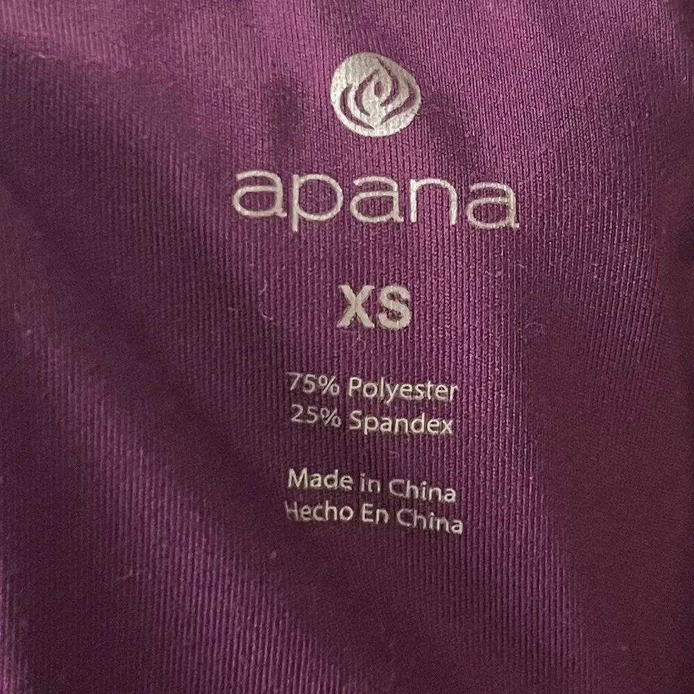 Apana Plum Purple Open Cut Out Back 7/8 Athletic Leggings XS - Image 5