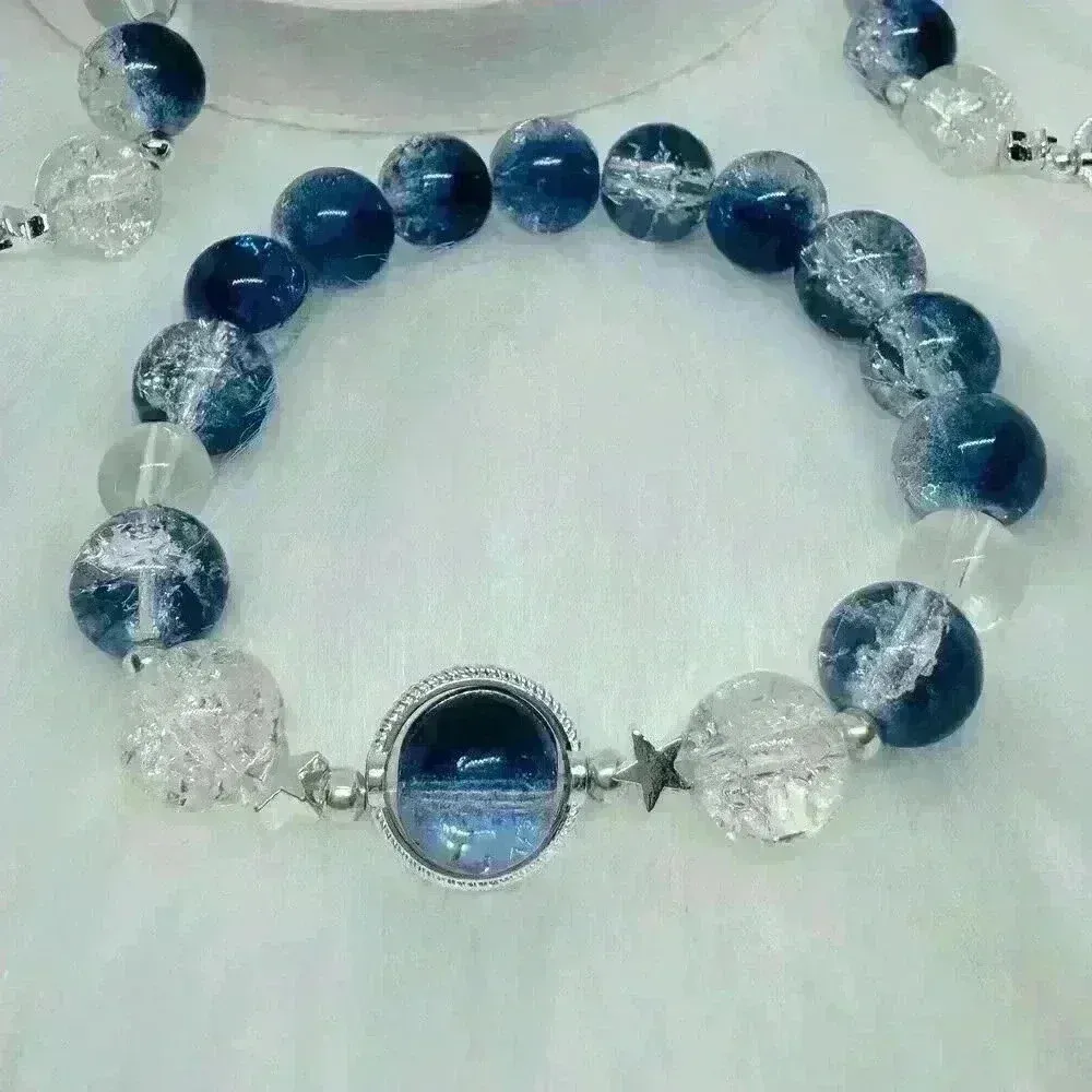 Royal Star Gradient Blue Beaded Bracelet - Image 7