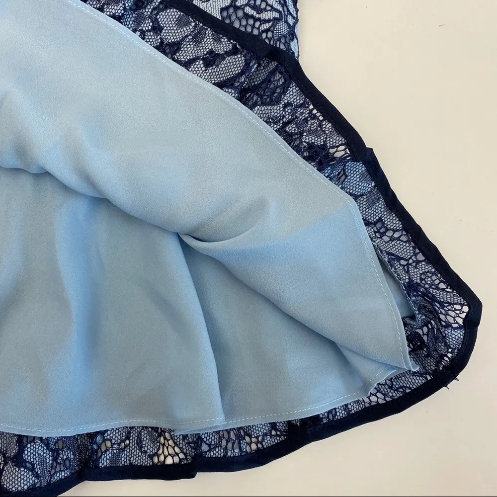 Keepsake The Label Catch Me Lace Mini Dress: Blue - Image 13