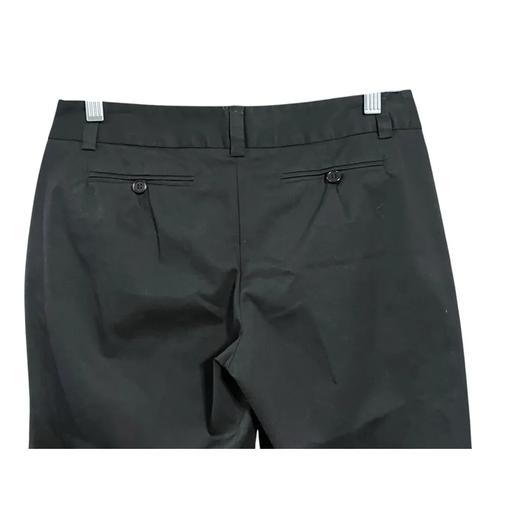 Trina Turk Black Dress Pants Size 2 Women's Wide Leg Slacks Pockets Zip Cotton - Image 5