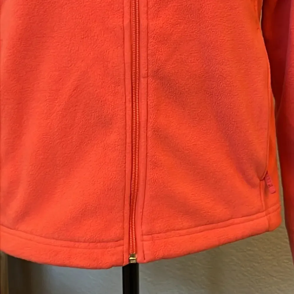 L.L. Bean Full Zip Outdoors Burnt Orange Fleece Polartec Jacket Size Medium - Image 3