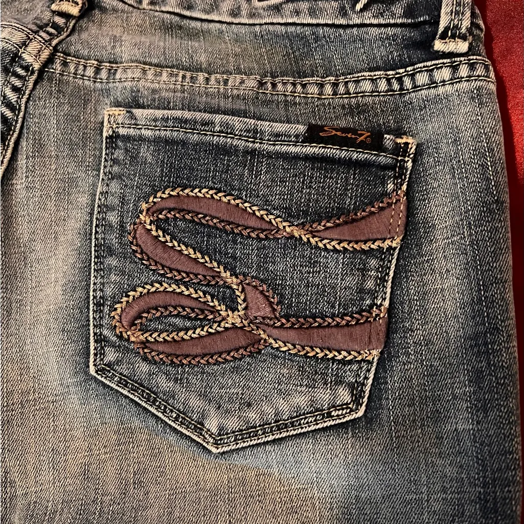 Seven7 Faded Blue Denim Jeans - Image 3