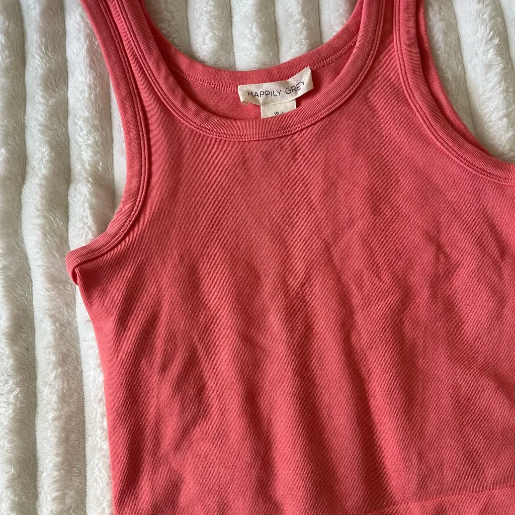 Happily Grey Coral Tank Top Pink Size L - Image 2