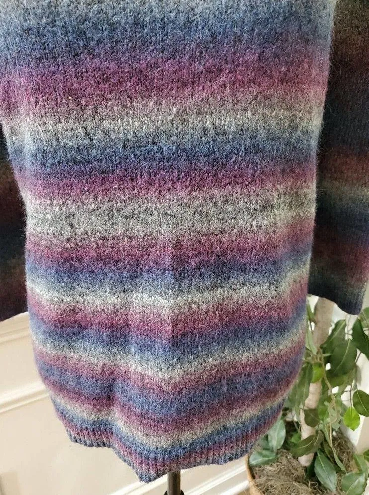 Lane Bryant Women's Multicolor Acrylic Round Neck Long Sleeve Sweater Size 22/24 - Image 4