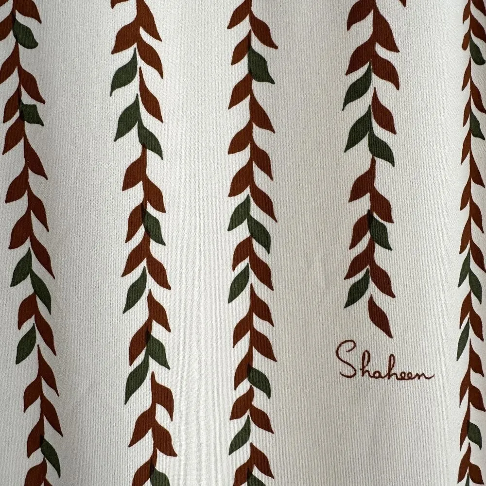 Vintage Alfred Shaheen Dress Womens small Cream Floral Maxi Hawaiian Boho 70s - Image 4