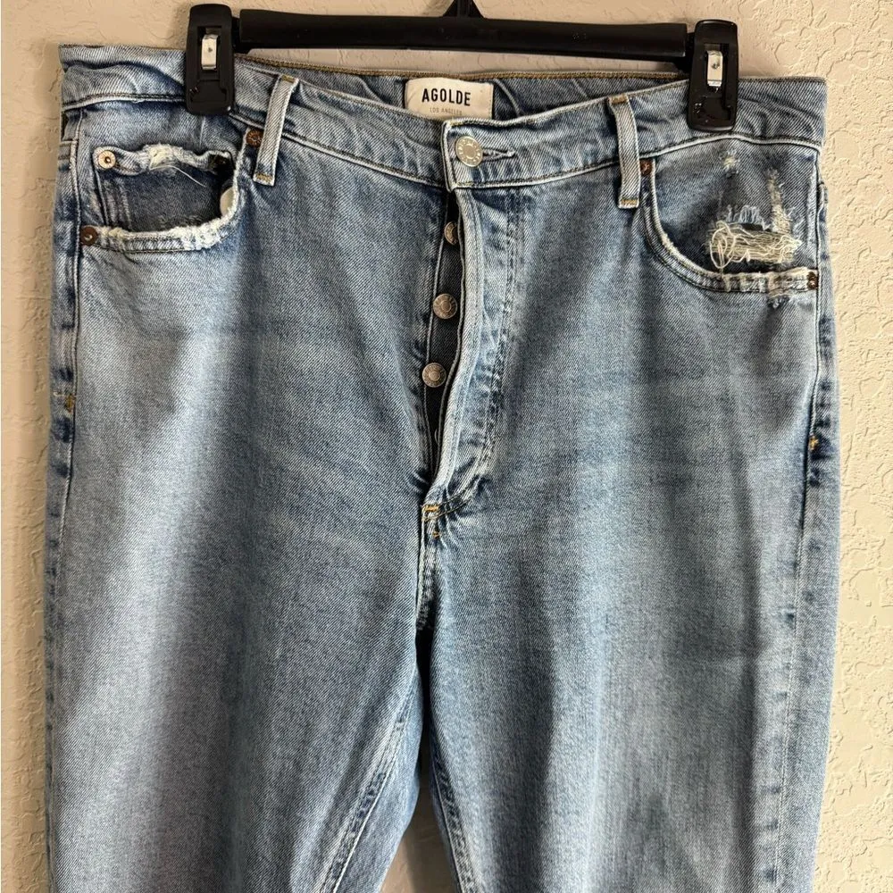 Agolde Denim Women's Nico High Rise Button Fly Jeans Size 30 - Image 6