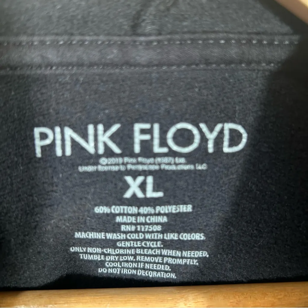 Pink Floyd Dark Side XL Cropped Graphic Band Hoodie Sweatshirt Casual Comfy - Image 3