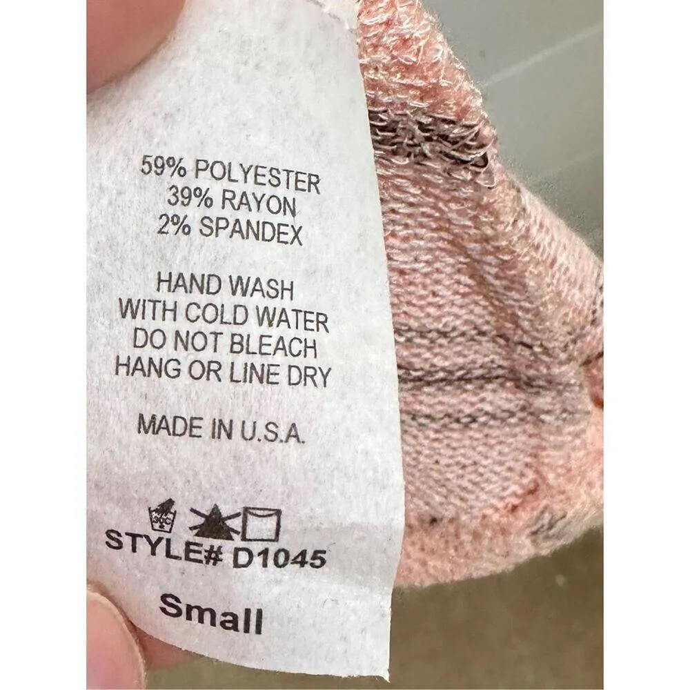 Jodifl Womens Rayon Blend Open Front Stripe Cardigan Sweater PInk Creme Small - Image 7