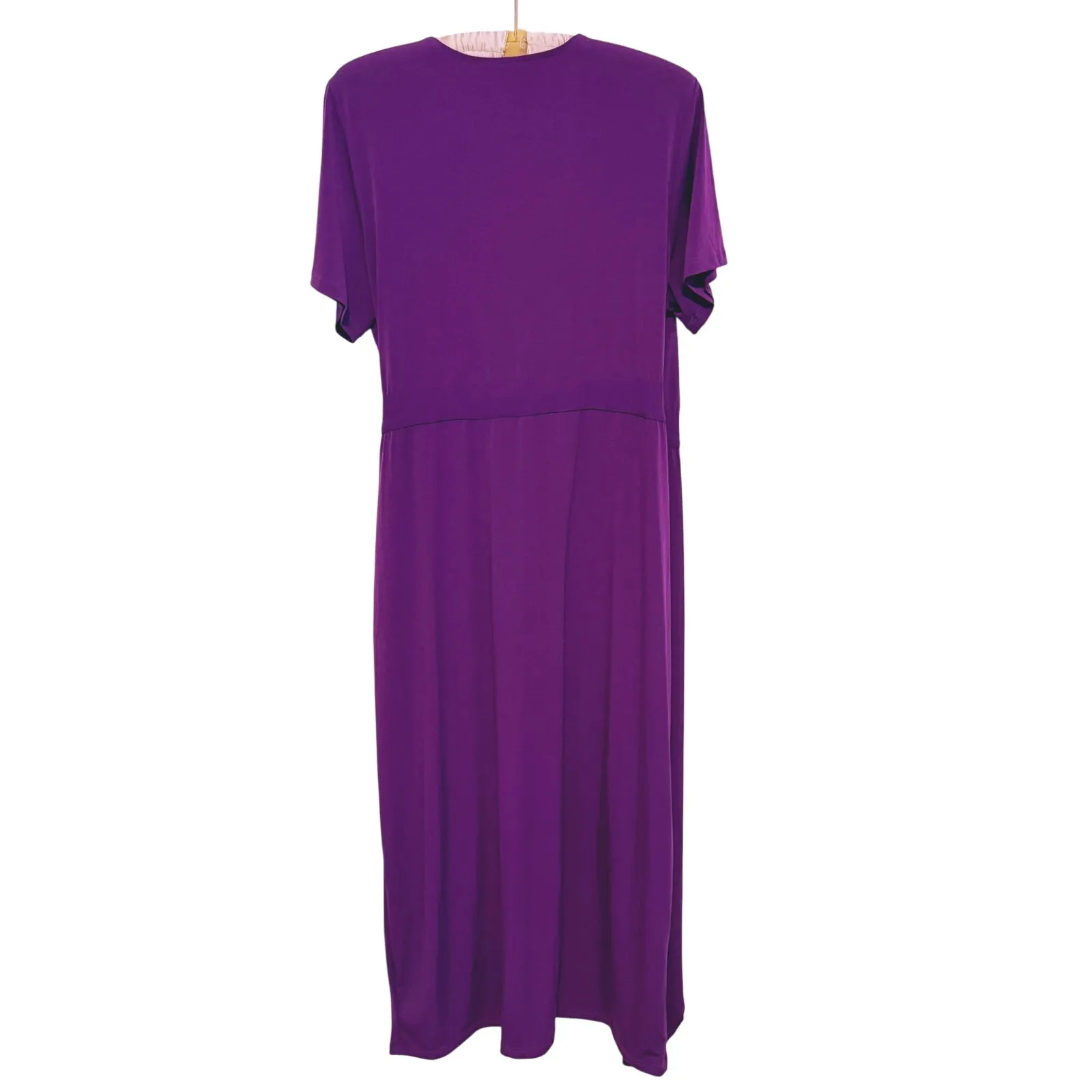 Ashley Stewart Elegant Wrap Maxi Dress Plus Size 14/16 Purple Occasion Event - Image 3