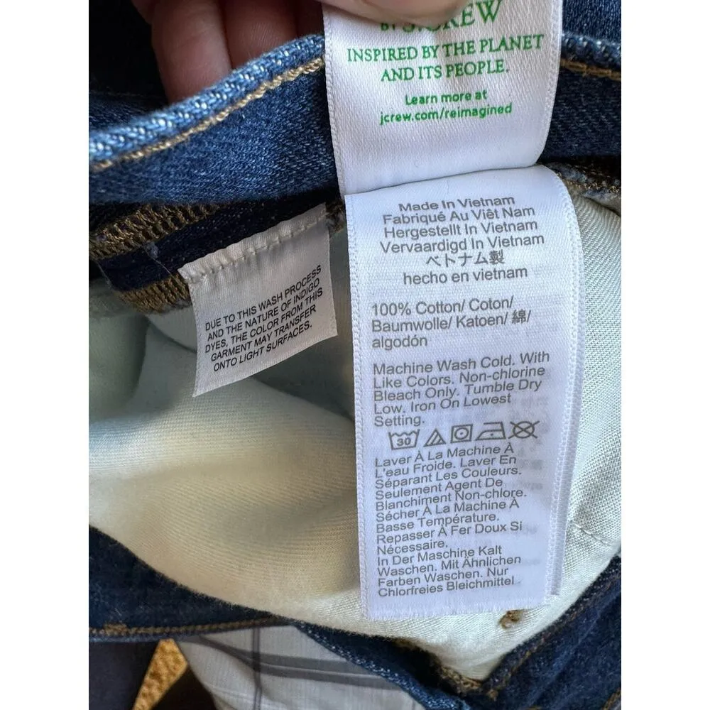 NWT J. Crew High Rise Superwide Leg Cargo Jeans In Dark Wash Women’s Size 24 - Image 7