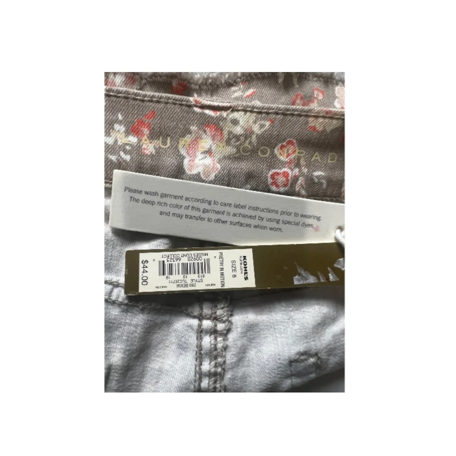 lc lauren conrad shorts Floral pattern Size 8 Medium NWT - Image 5