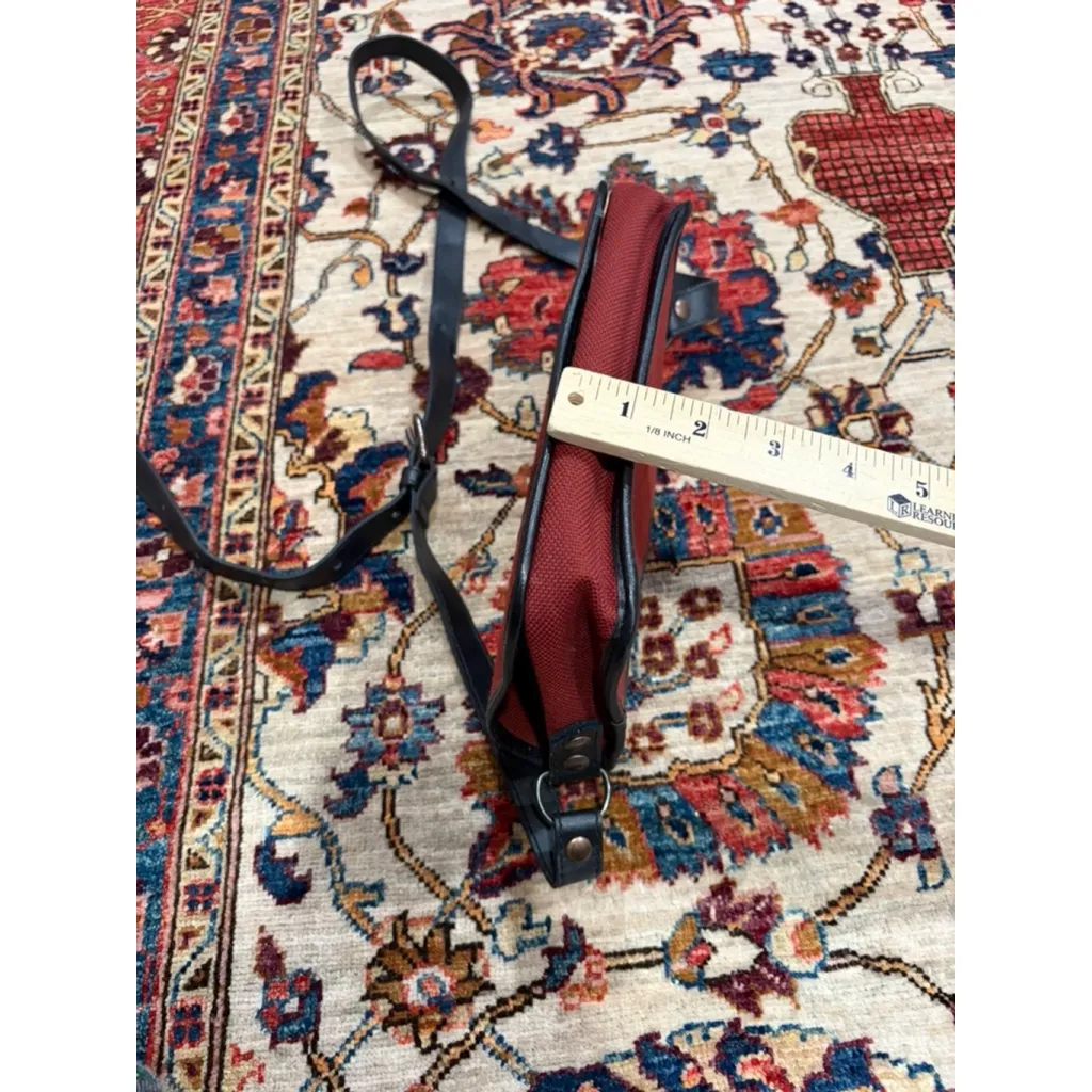 Yves Saint Laurent YSL Canvas Crossbody Bag Logo Stripe Vintage France - Image 2