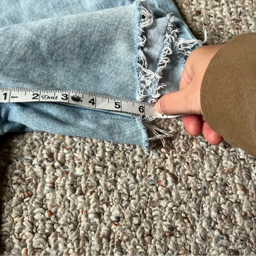 Old Navy Boyfriend Straight Denim Jean Cutoff Shorts Women’s 14 Tall High Rise - Image 3