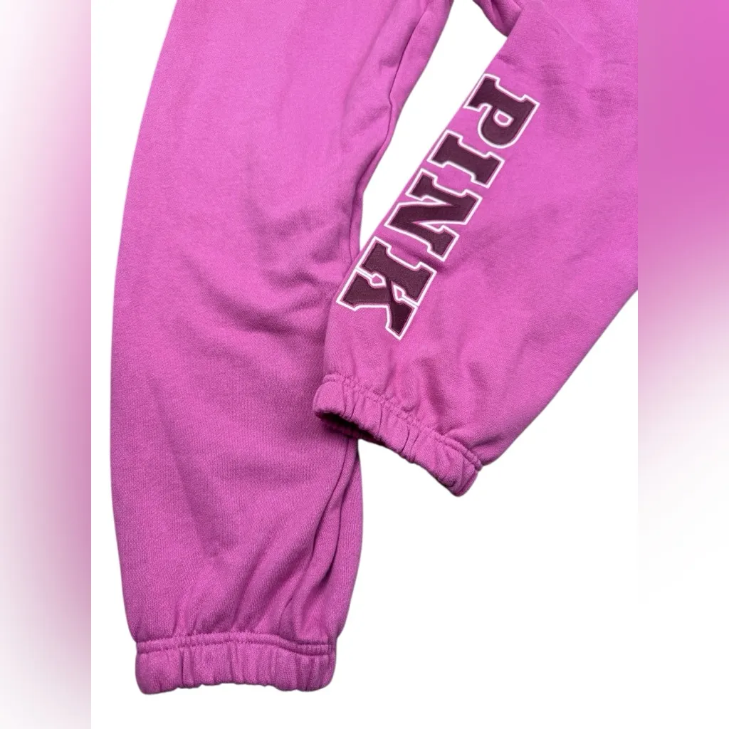 NWT PINK Victoria's Secret Ivy Fleece Campus High Rise Relaxed Sweatpants Medium - Image 7