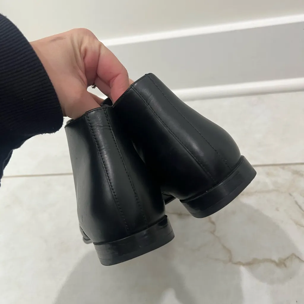 Marc by Marc Jacobs Black Leather Pointed Toe Booties Size 35 EU - Image 3