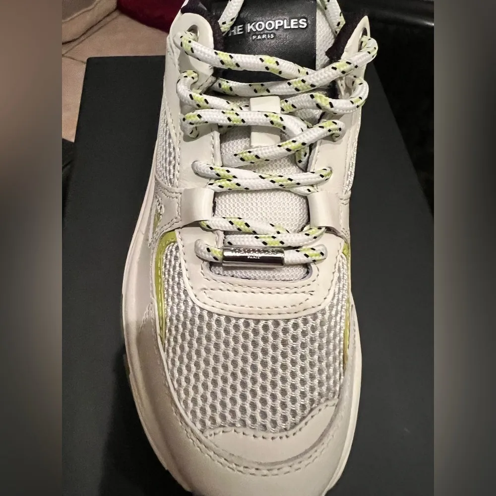 The Kooples Paris WHITE SNEAKERS WITH PLATFORM SOLE NIB size 38/7 women’s - Image 6