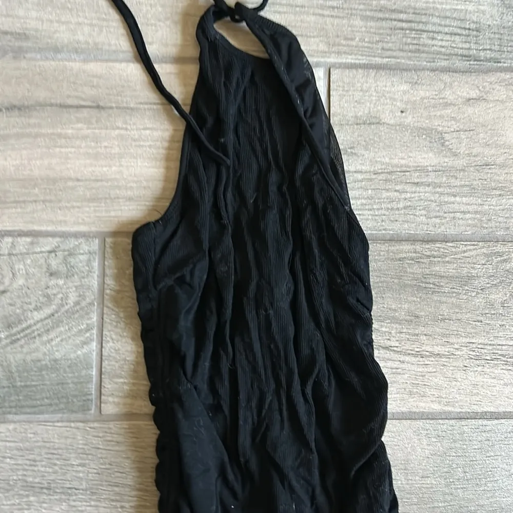 White fox black ribbed cinched dress - Image 2