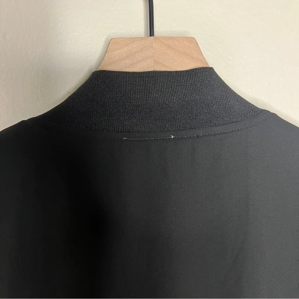 Society Girl Embroidered Mesh Chiffon Full Zip Front Bomber Jacket Lace Boho - Image 9