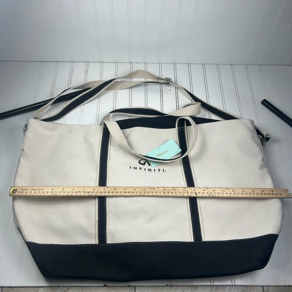 Infiniti Logo Large Canvas Carryall Tote Travel Bag NWT - Image 7