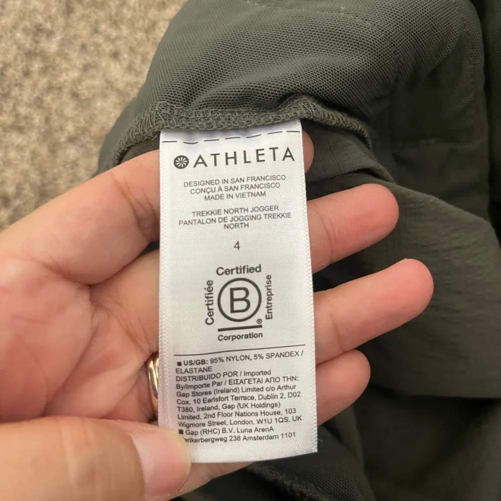 Women’s Athleta Trekkie North Outdoor Jogger Pants Forest Green Size 4 - Image 6