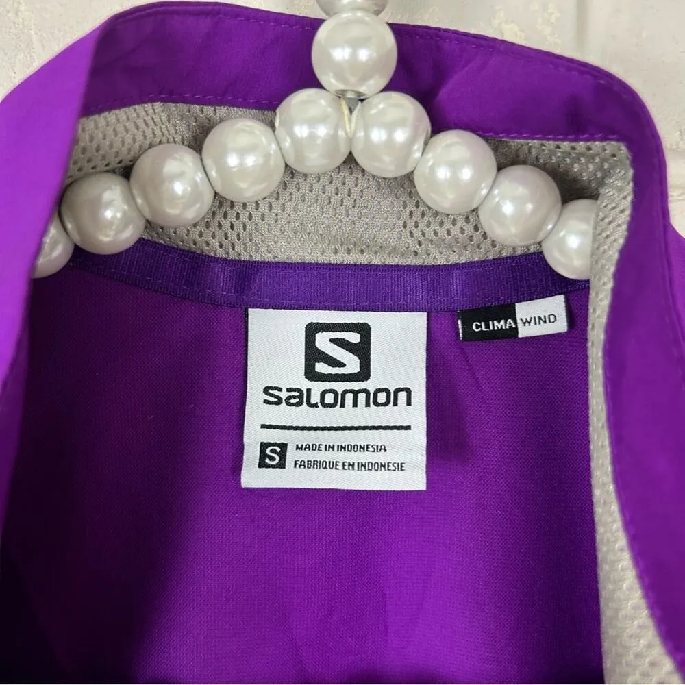Salomon Purple Clima Wind Lightweight Zip Up Jacket Size S - Image 4