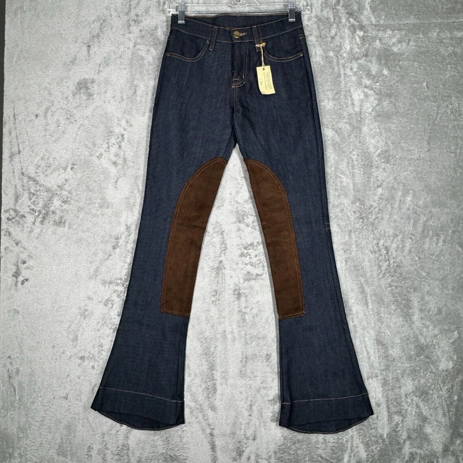 L'Exposition Jeans Women 00 24" Blue Equestrian Pants Breeches Boot Cut Dark - Image 2