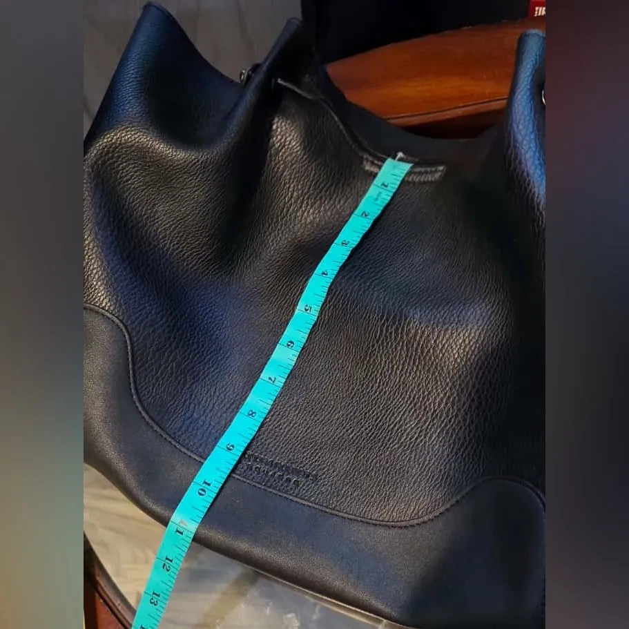 Sondra Roberts Black Leather Tote - Image 14