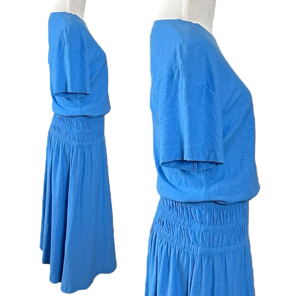 Nation LTD Winslow Shirred T-Shirt Dress in Lapis NWT Size XS - Image 4