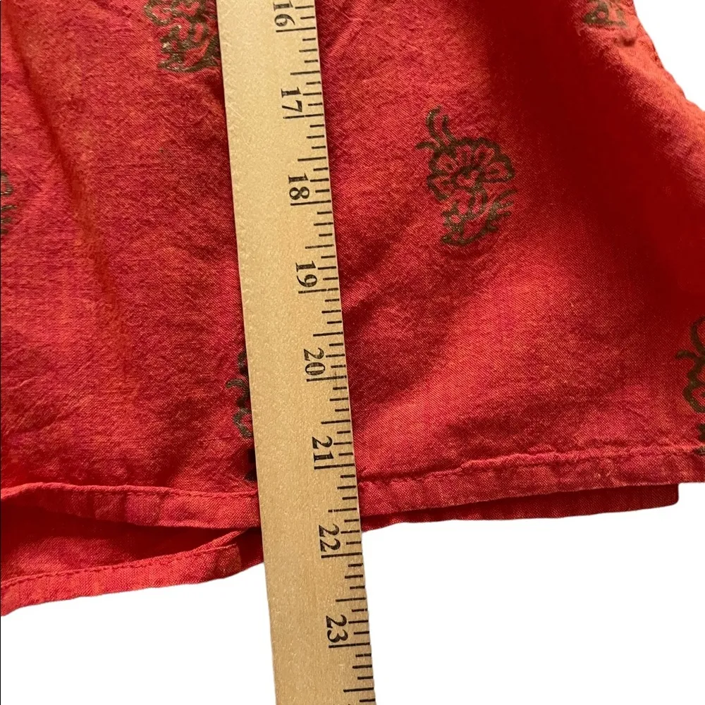 Ria ritu red orange green embroidery top size medium - Image 7