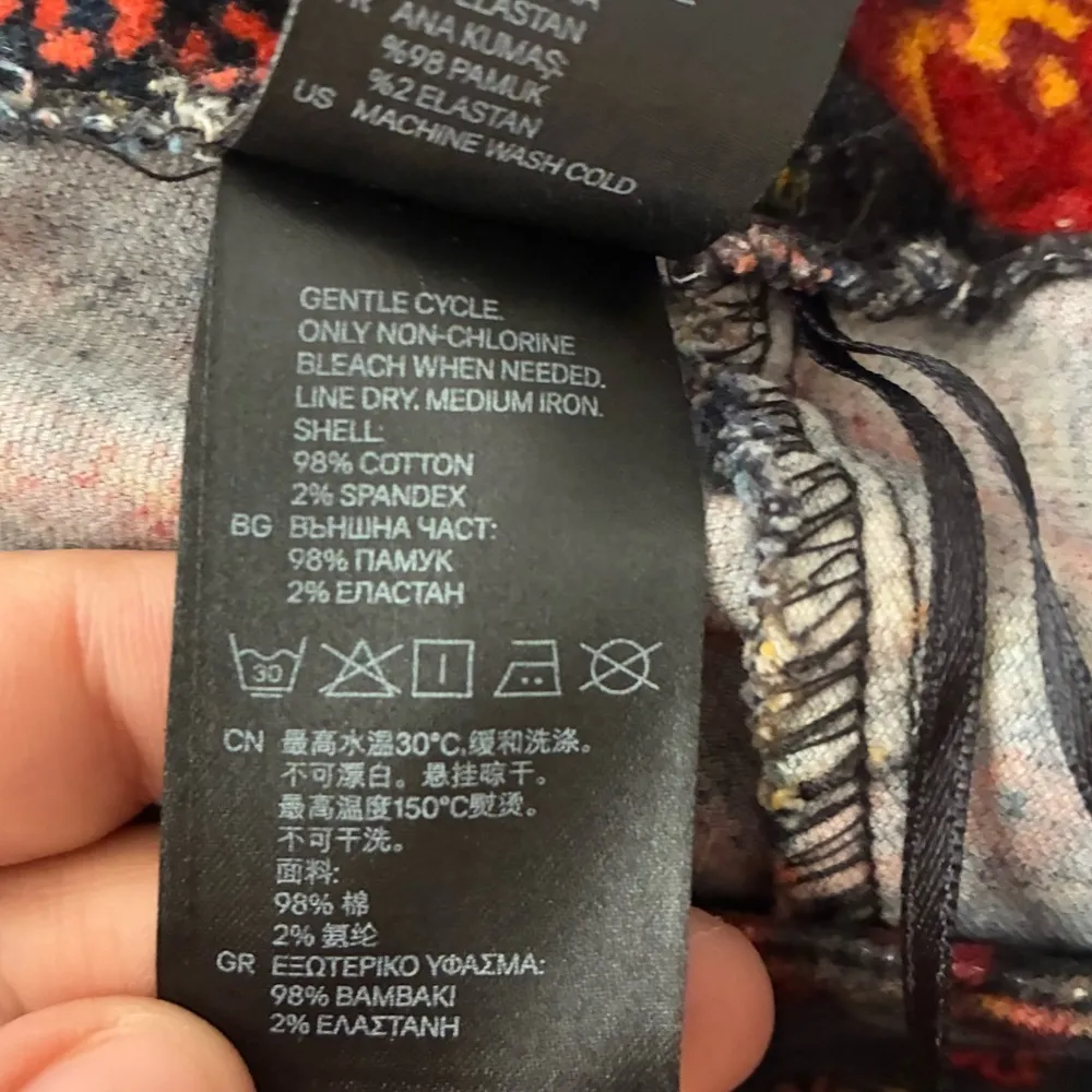 H&M Coachella Womens Patterned Velvet Mini Skirt Boho Festival Bohemian 6 - Image 14