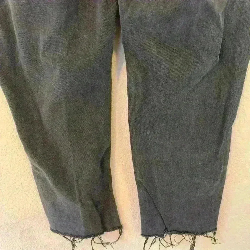 Articles of Society black jean sz 28 frayed straight leg high rise grunge goth - Image 7