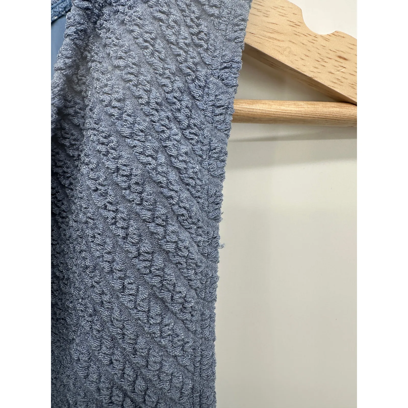 Andie‎ The Malibu One Piece Swimsuit Womens Size L Blue Textured Modest Beach - Image 7