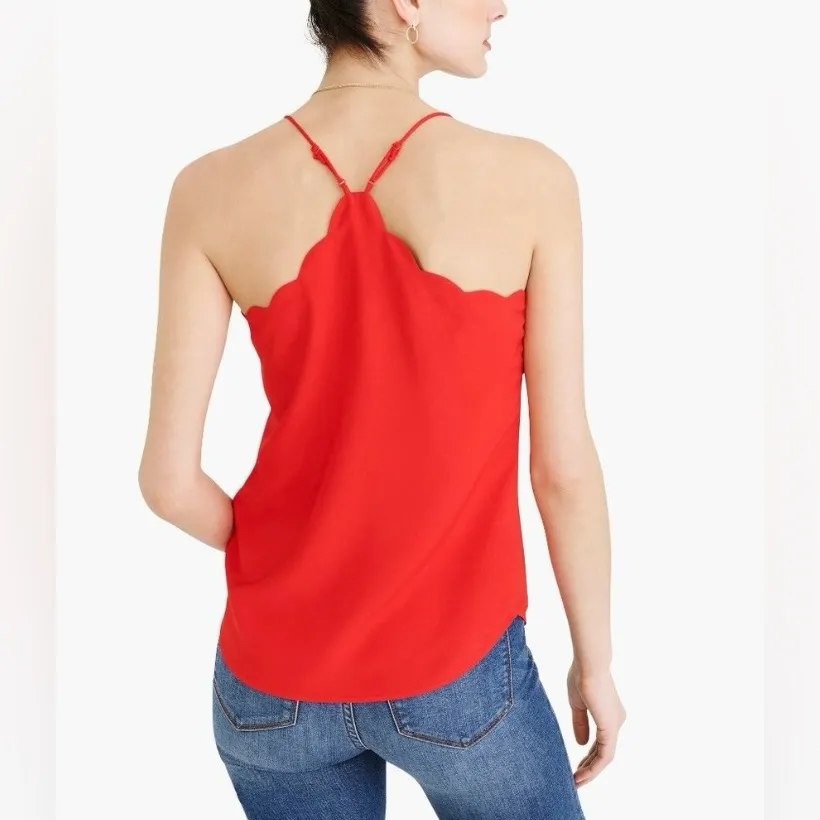 J. Crew Magenta Scalloped Neckline Racerback Cami - Image 2